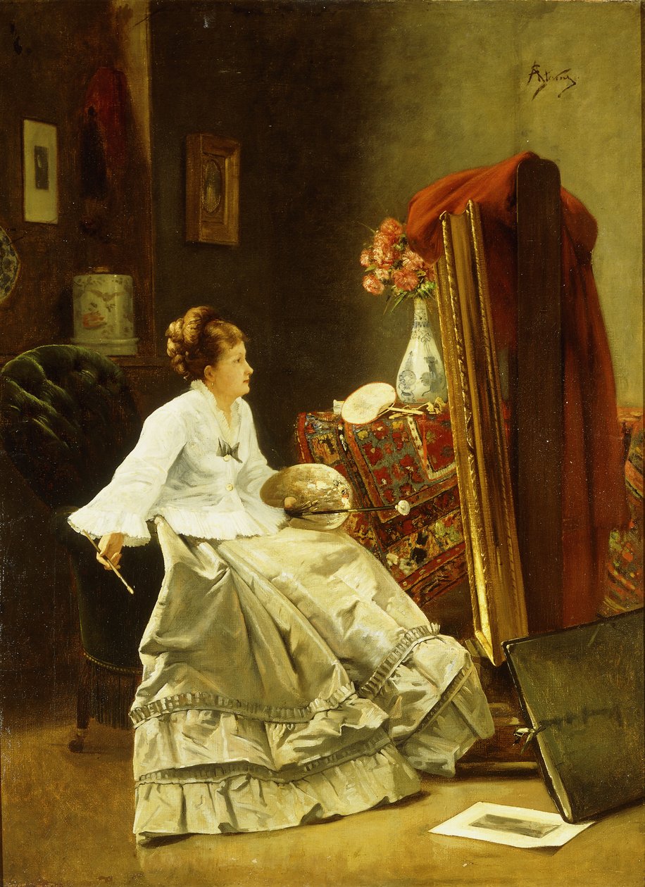 Sanatçı İş Başında by Alfred Emile Stevens