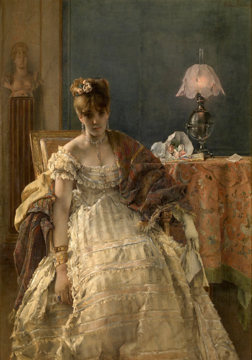 Çaresiz (panelde yağlı boya) by Alfred Emile Stevens