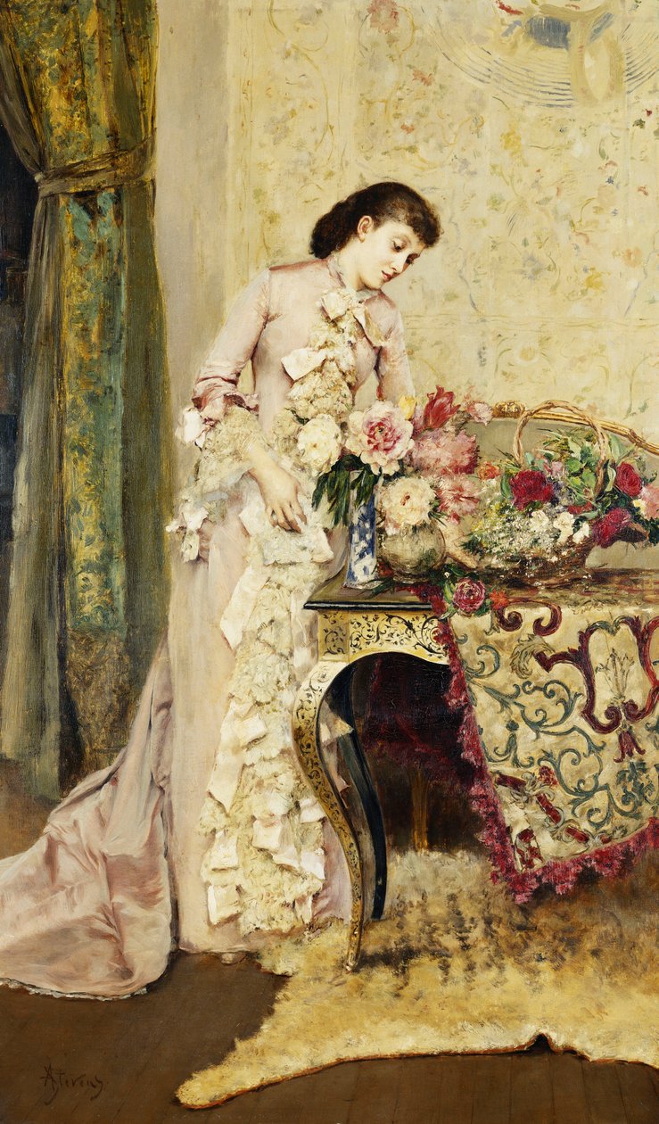 Çiçek Düzenleme, by Alfred Emile Stevens