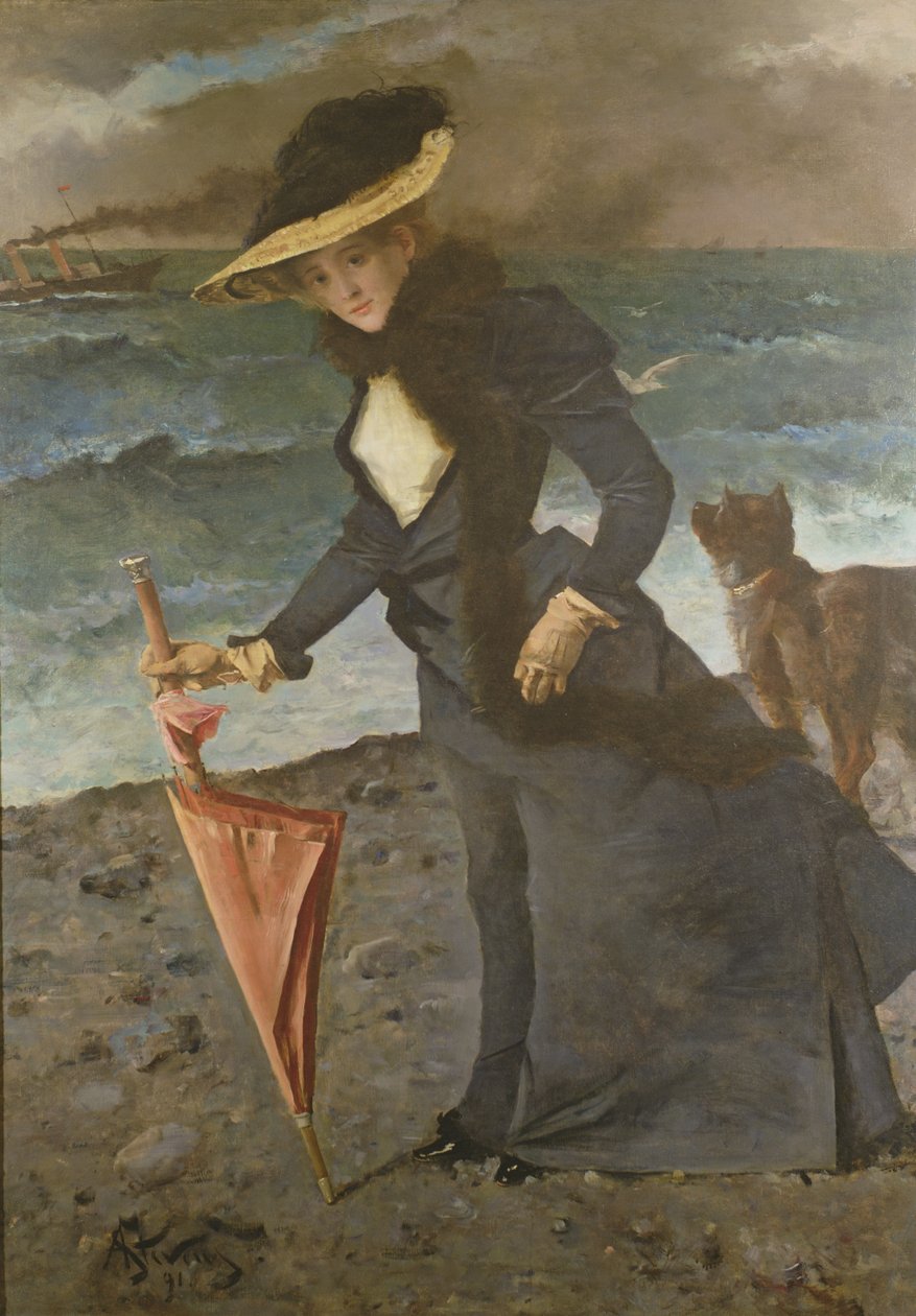Deniz Kıyısında, 1891 by Alfred Emile Stevens