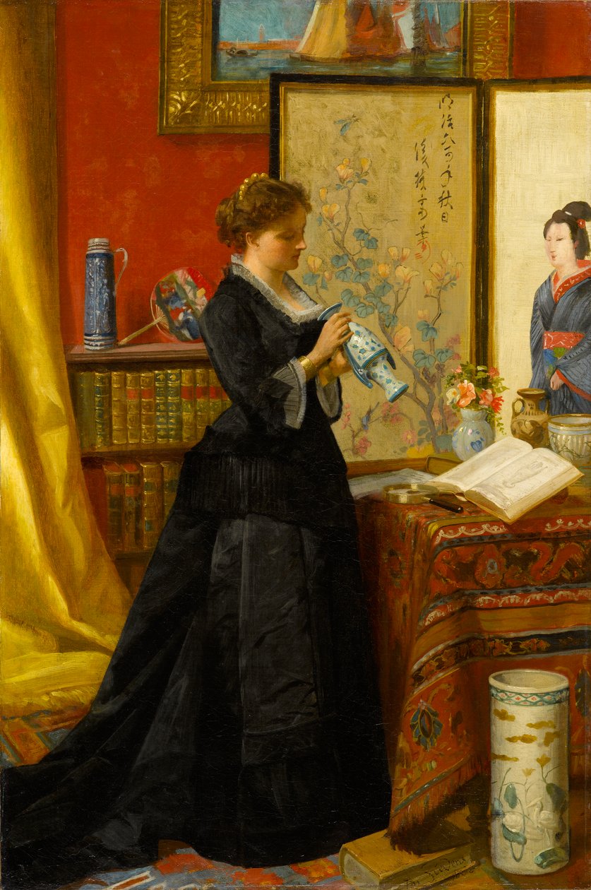 Porselen Koleksiyoncusu, 1868 by Alfred Emile Stevens
