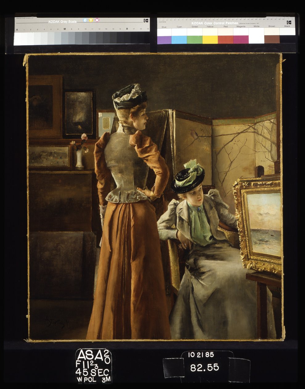 Stüdyo Ziyareti (tuval üzerine yağlı boya) by Alfred Emile Stevens