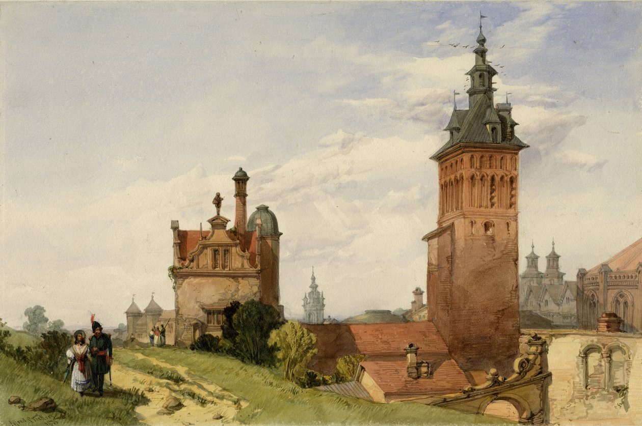 Moskova Yakınlarından Bir Görünüm, 1836 (kağıt üzerinde wc) by Alfred Gomersal Vickers