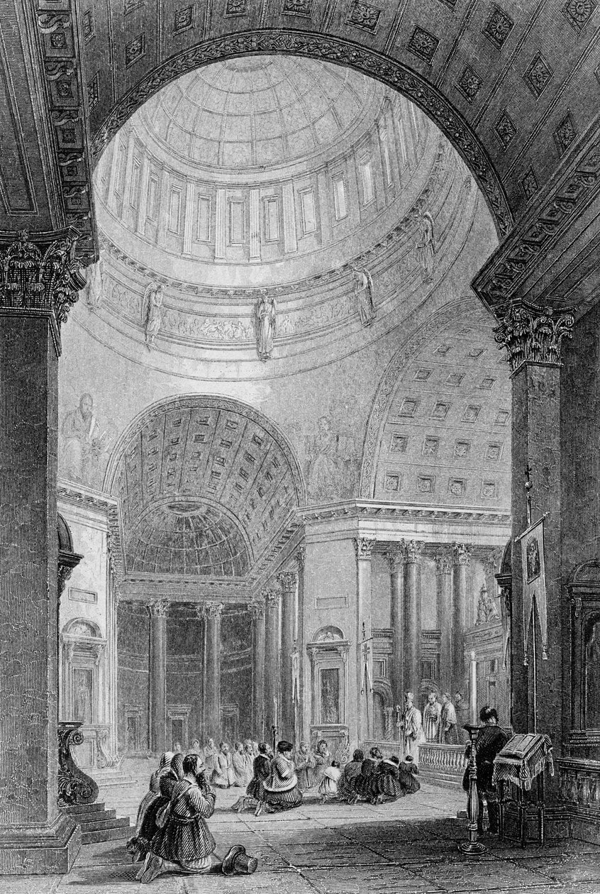 Interior of the Kazan Church, engraved by T. Higham  by Alfred Gomersal Vickers