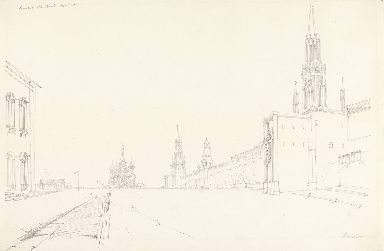 Moskova, 1827 (kağıt üzerinde grafit) by Alfred Gomersal Vickers