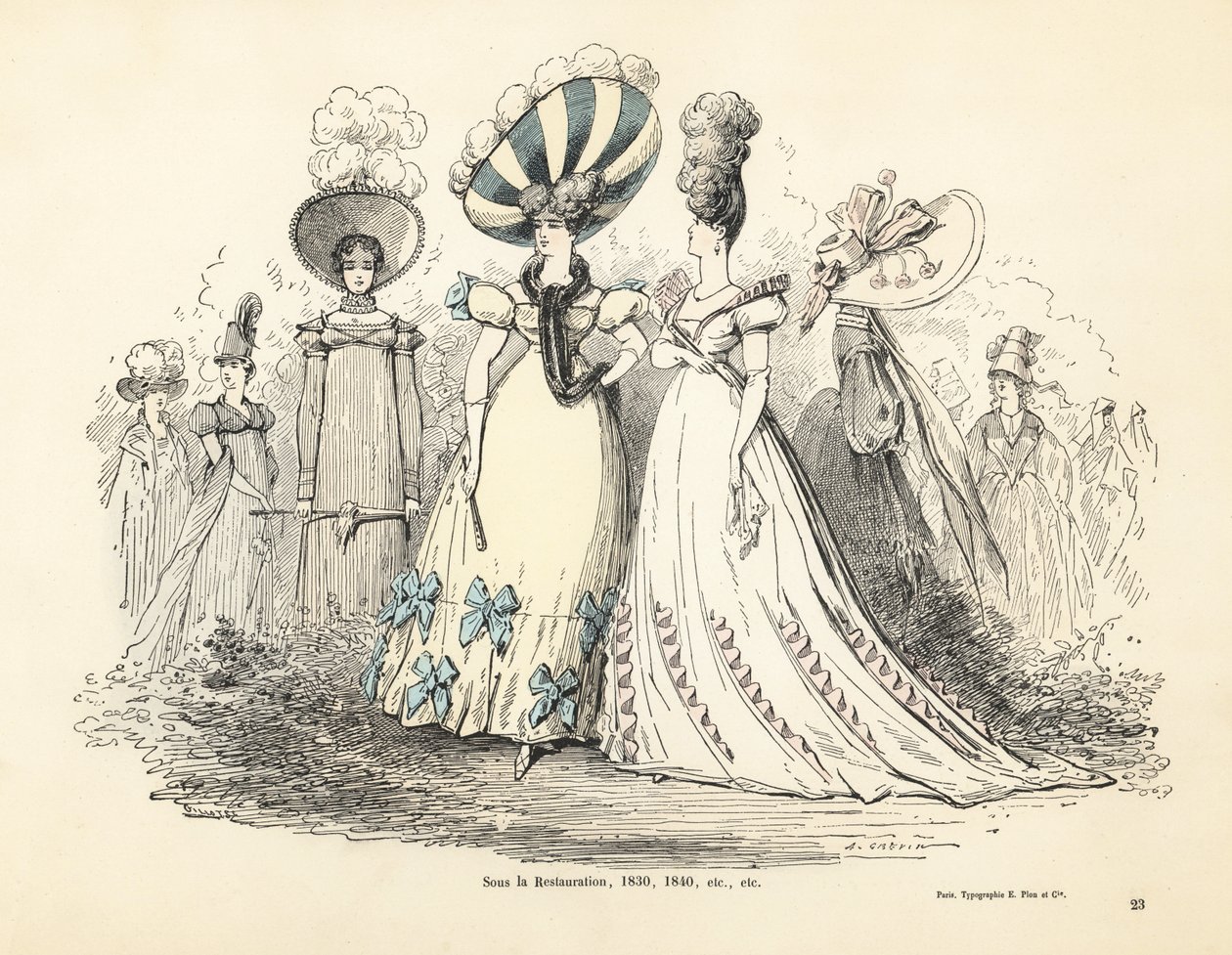 Bourbon Restorasyonu Kostümleri. by Alfred Grevin