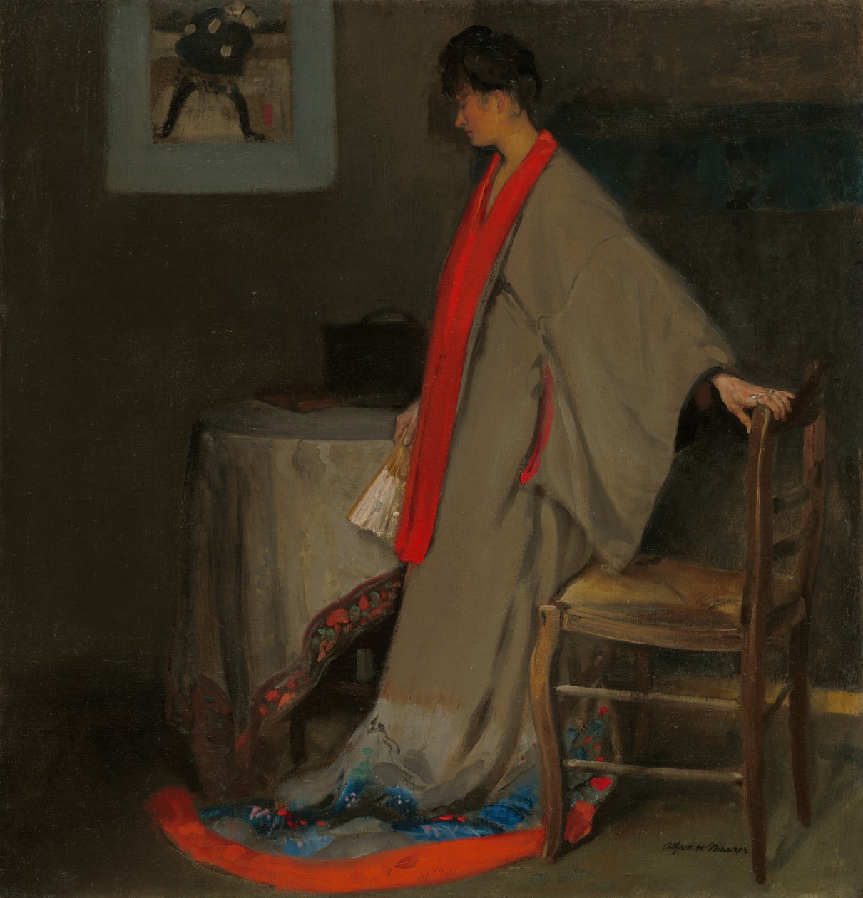 Kimono genç kadın by Alfred H. Maurer