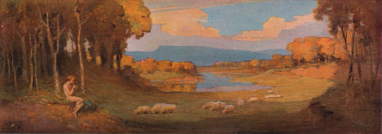 Gülağacı Piyano için Dekoratif Panel, c1900, 1903 by Alfred Hartley