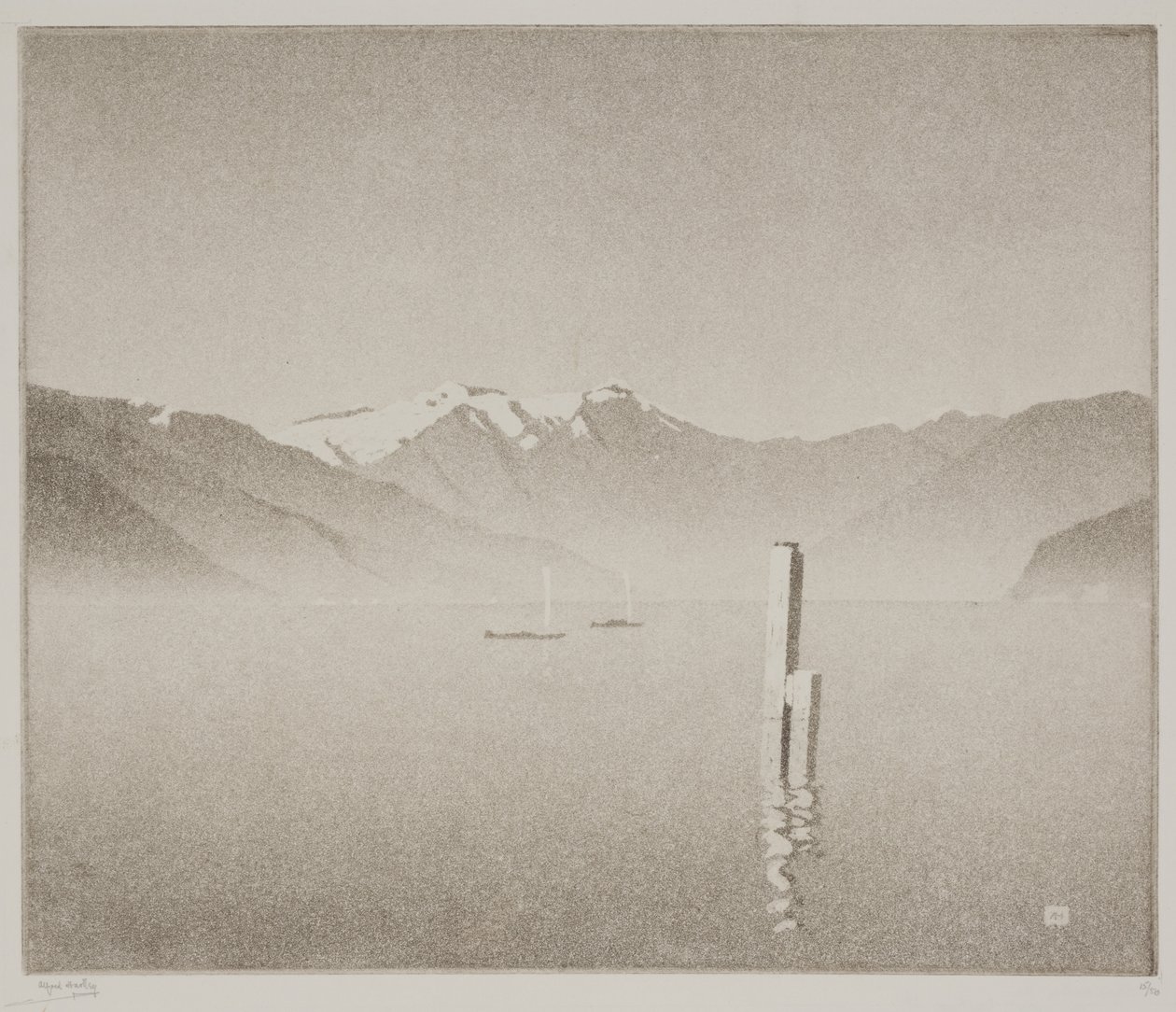 Como Gölü (aquatint) by Alfred Hartley
