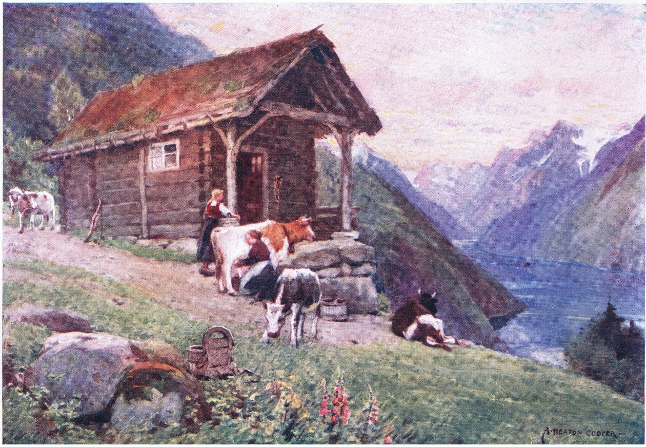 A Saeter  by Alfred Heaton Cooper