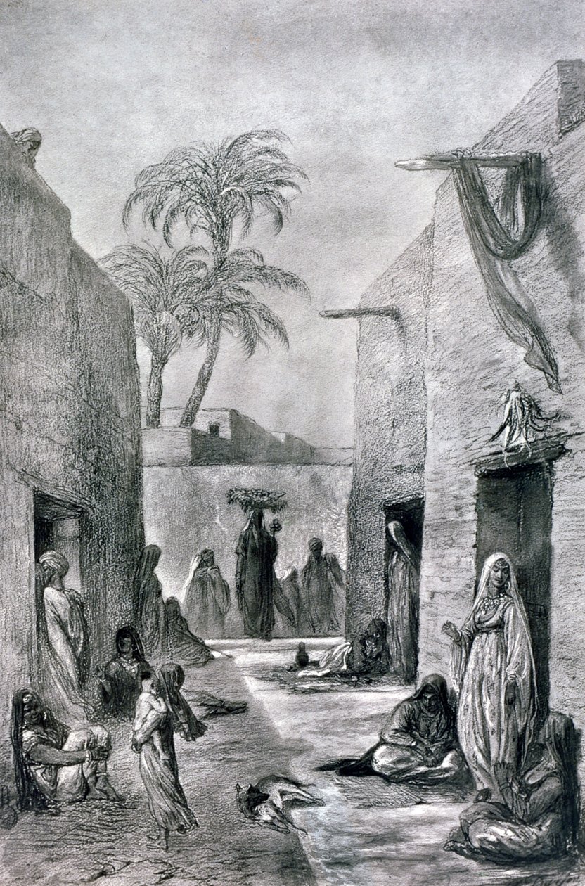Almees Sokağı Mısırlı dans eden kızlar, Mısır, 1872 by Alfred Henri Darjou