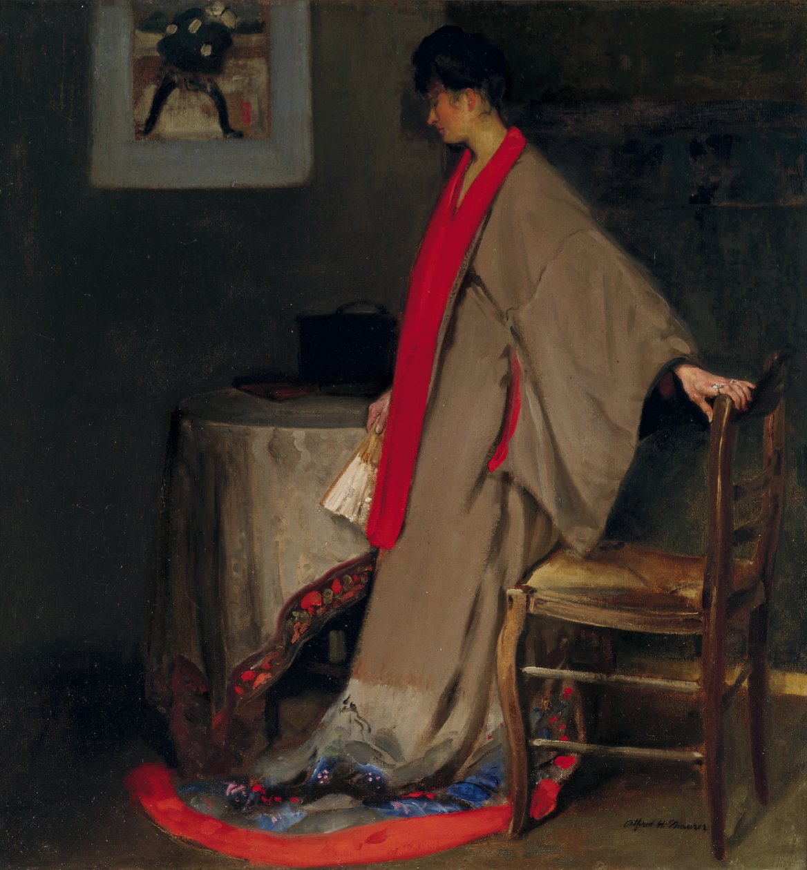 Kimonolu Genç Kadın, 1901 dolayları by Alfred Henry Maurer