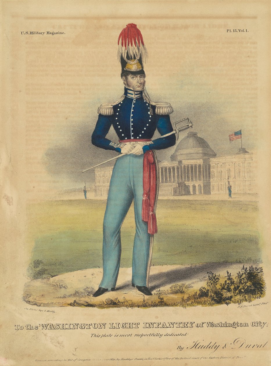 Washington Şehrinin Washington Hafif Piyadesine by Alfred Hoffy