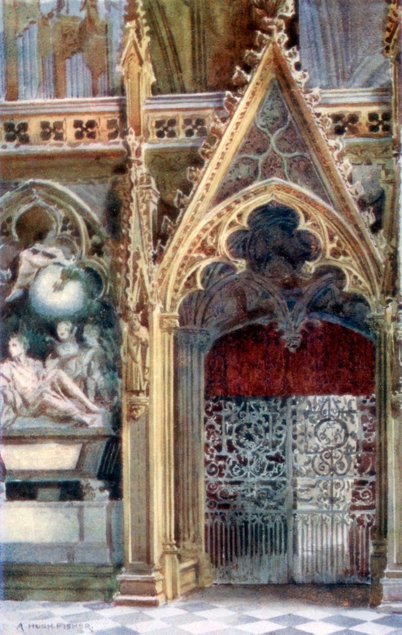 Koroya giriş, Westminster Abbey, 1902 by Alfred Hugh Fisher