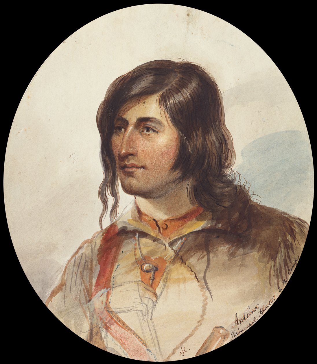 Antoine, Müdür Avcı, c.1837 (kağıt üzerine suluboya) by Alfred Jacob Miller