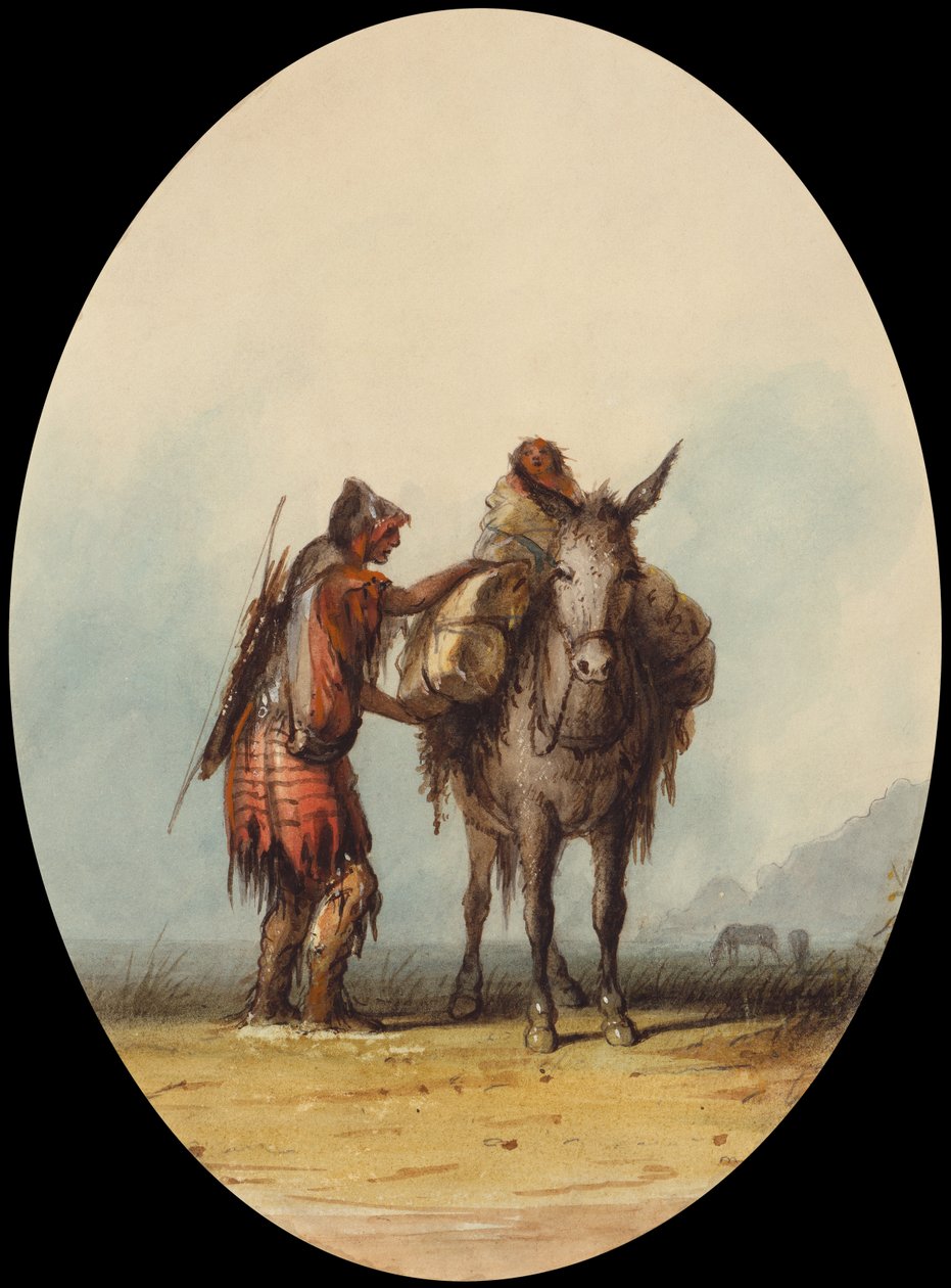 Root Diggers, c.1837 (kağıt üzerine sulu boya ve guaj boya) by Alfred Jacob Miller