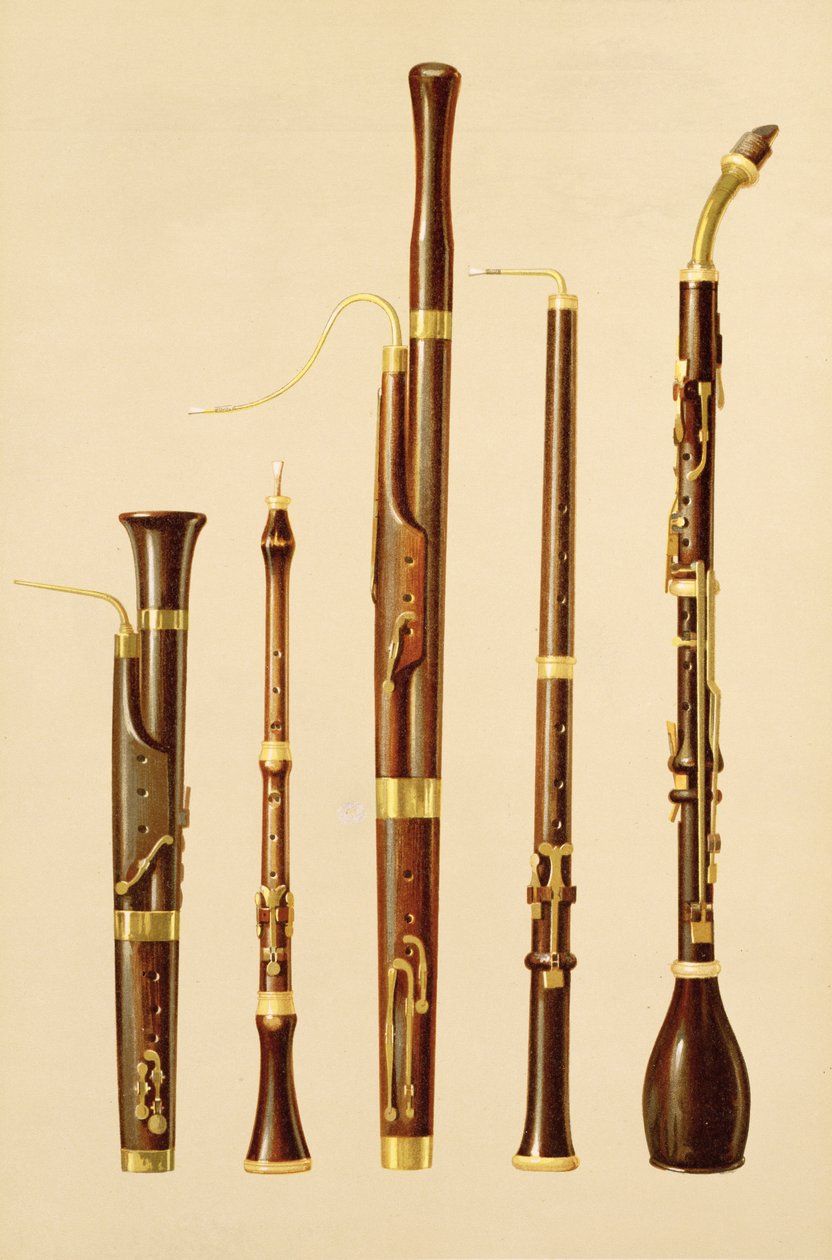 Bir dulcian, bir obua, bir fagot, bir obua da caccia ve bir basset boynuzu, 