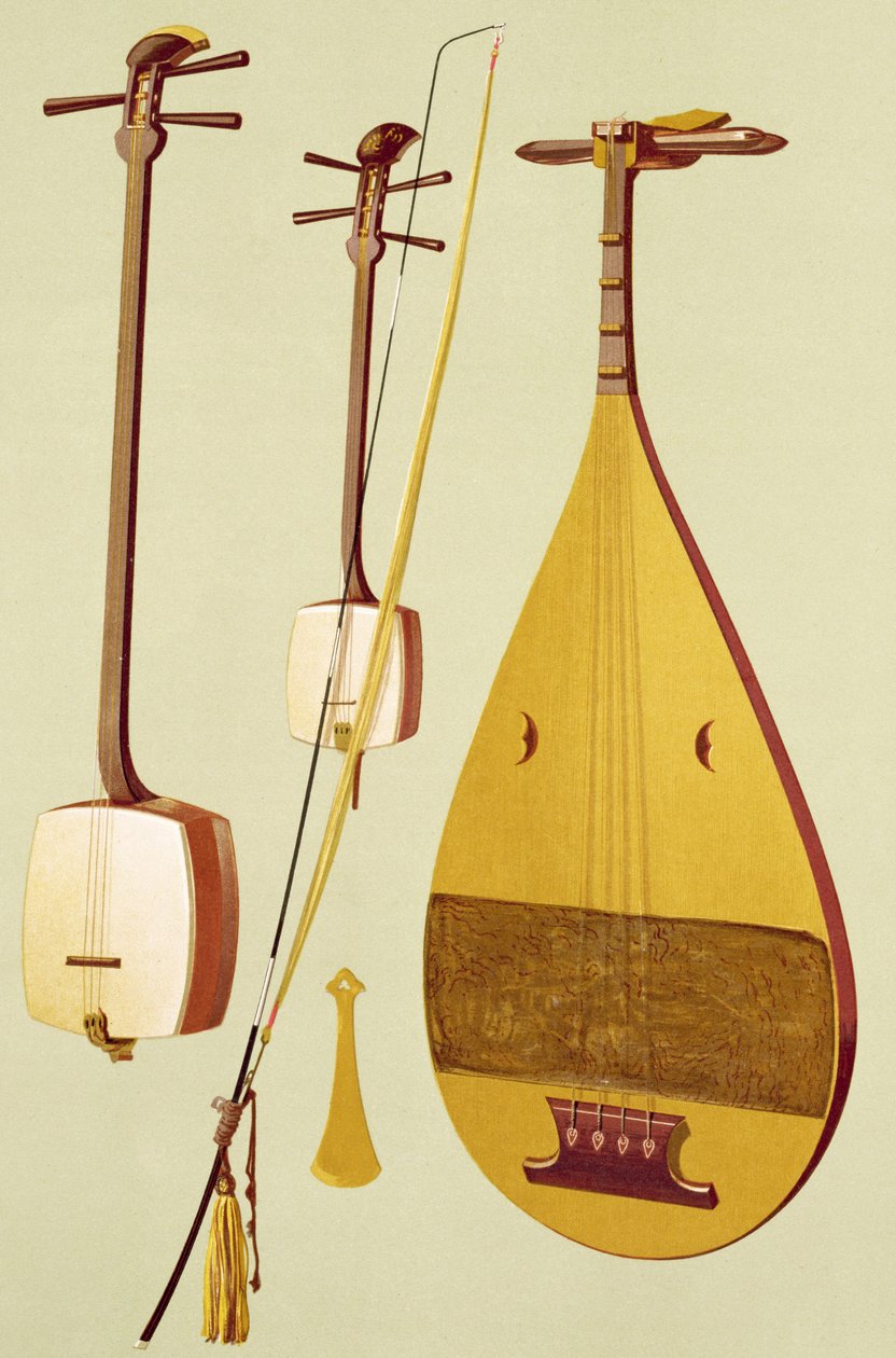 Bir shamisen, bir kokyu ve bir biwa, Japonca, 