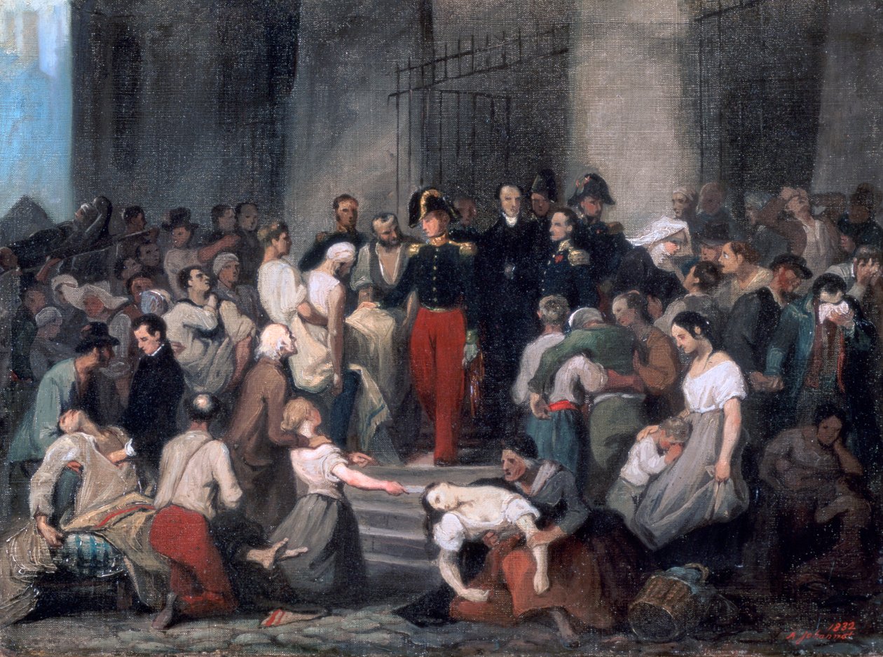 Orleans Dükü ..Kolera Salgını Sırasında, c1830 by Alfred Johannot