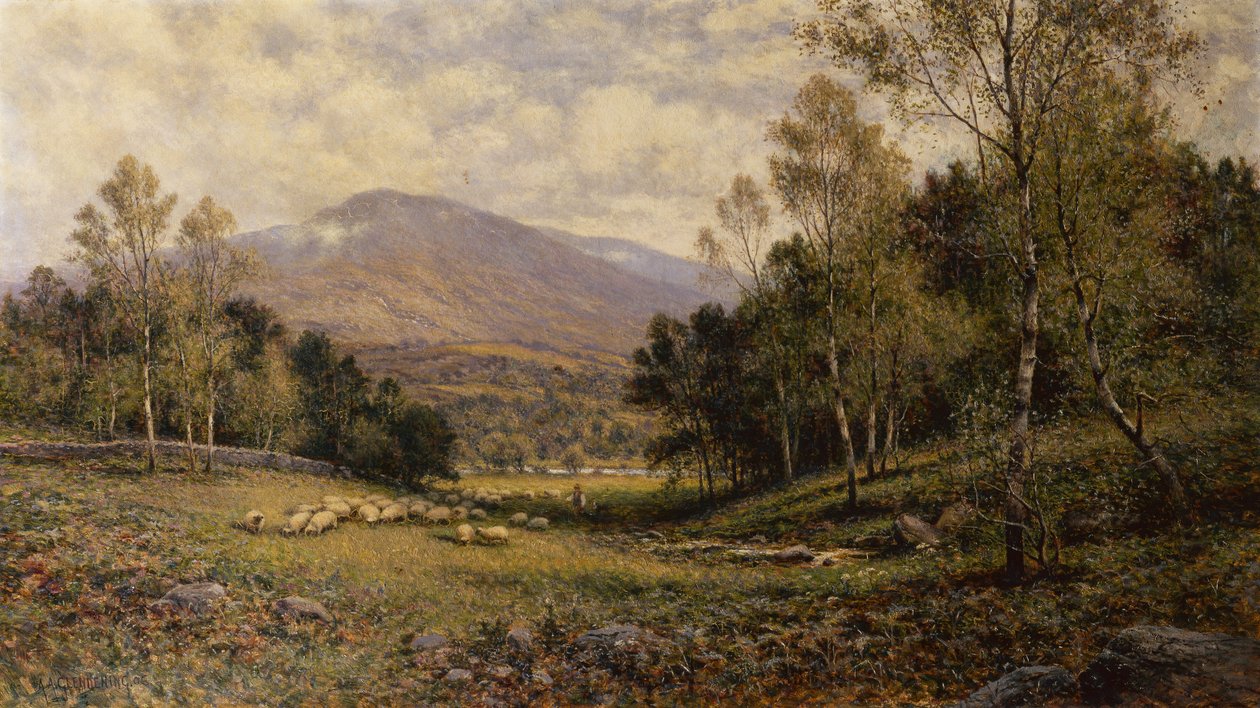 Betws-Y Coed yakınında (tuval üzerine yağlı boya) by Alfred Jr. Glendening