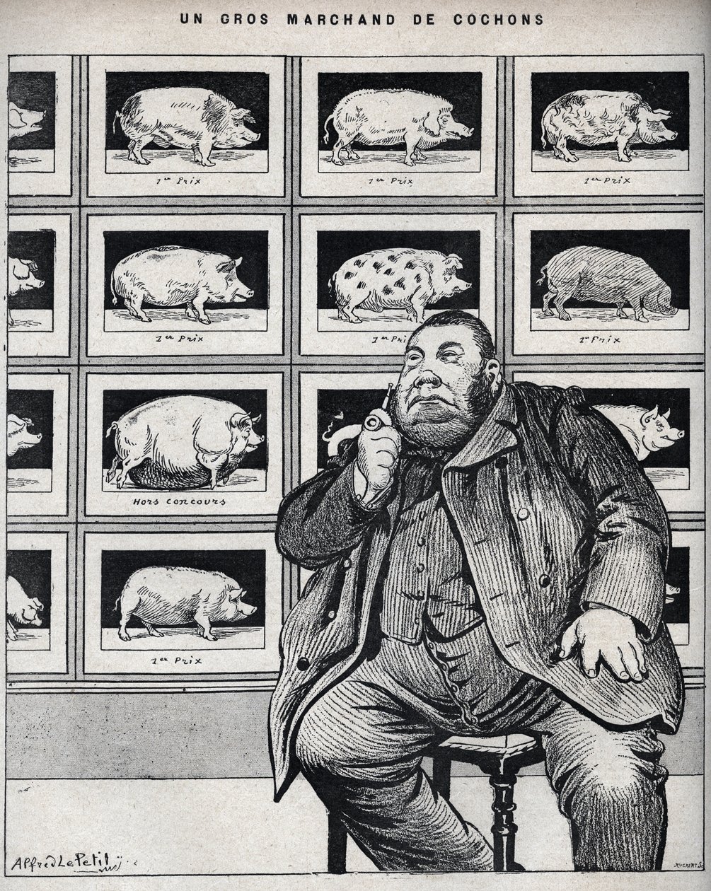 Büyük bir domuz tüccarı - “Le Cochon, Normandiya hatıraları” 1898