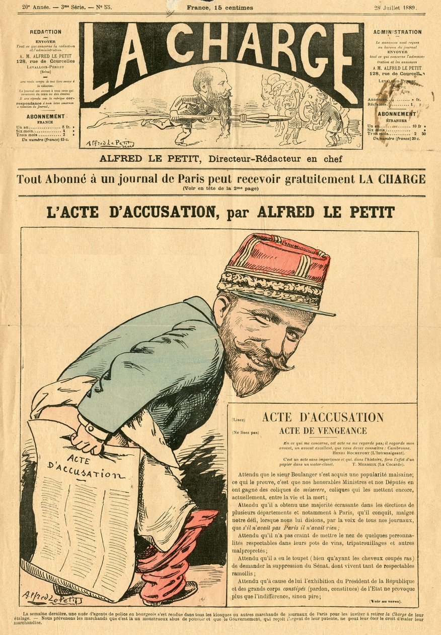 “The Charge (1888)”” Kapağı, Renklerle Hiciv by Alfred Le Petit