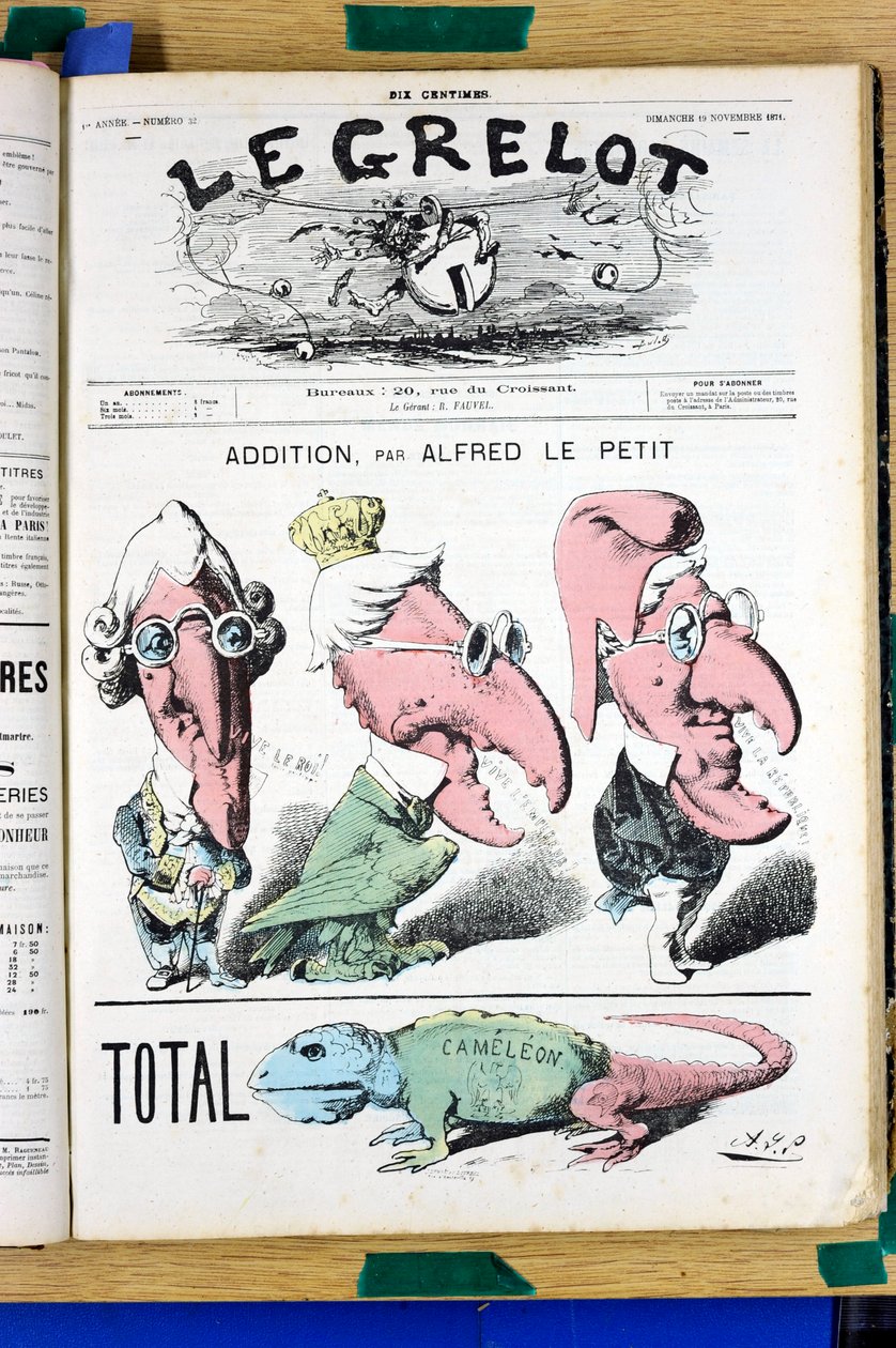 “Le Grelot”, 32 Numaralı Kapak, Renklerde Hiciv by Alfred Le Petit