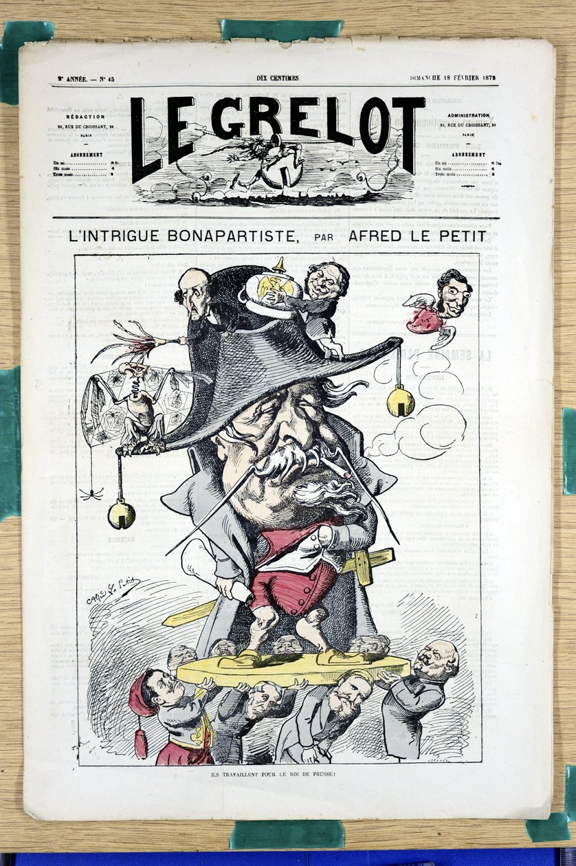 “Le Grelot”un kapağı, 45 numara, Satirique en Couleurs by Alfred Le Petit