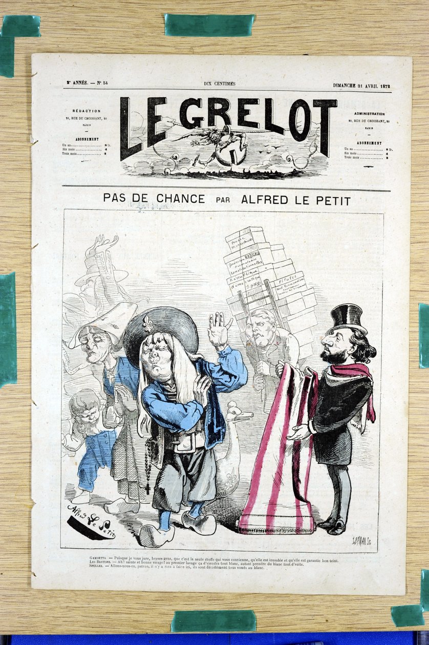 “Le Grelot”un kapağı, sayı 54, Satirique en Couleurs by Alfred Le Petit