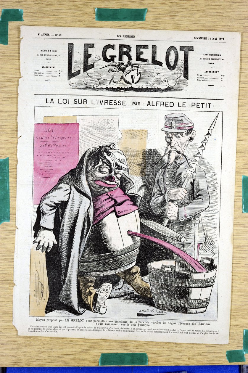 “Le Grelot”un kapağı, sayı 58, Satirique en Couleurs by Alfred Le Petit