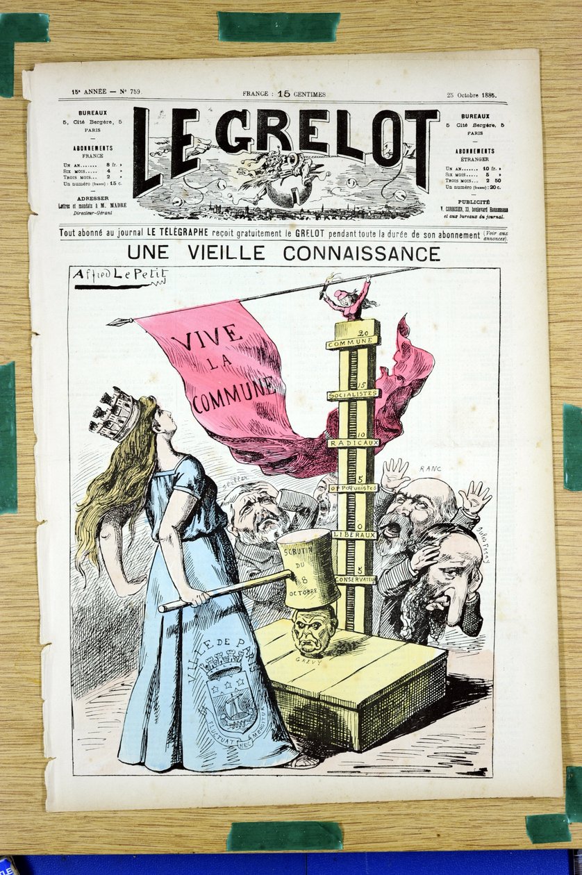 “Le Grelot”un kapağı, sayı 759, Satirique en Couleurs by Alfred Le Petit