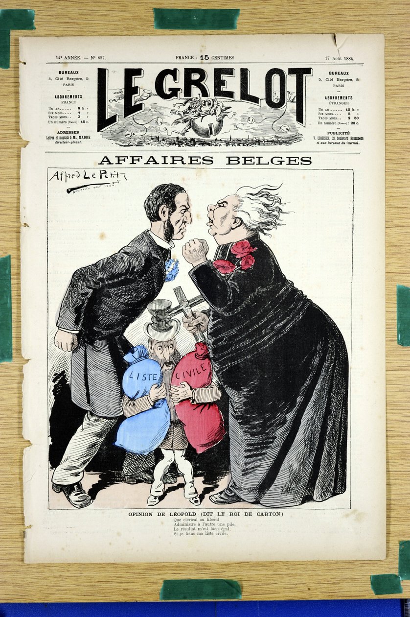 “Le Grelot”, 697 Numaralı Kapak, Renkli Hiciv by Alfred Le Petit