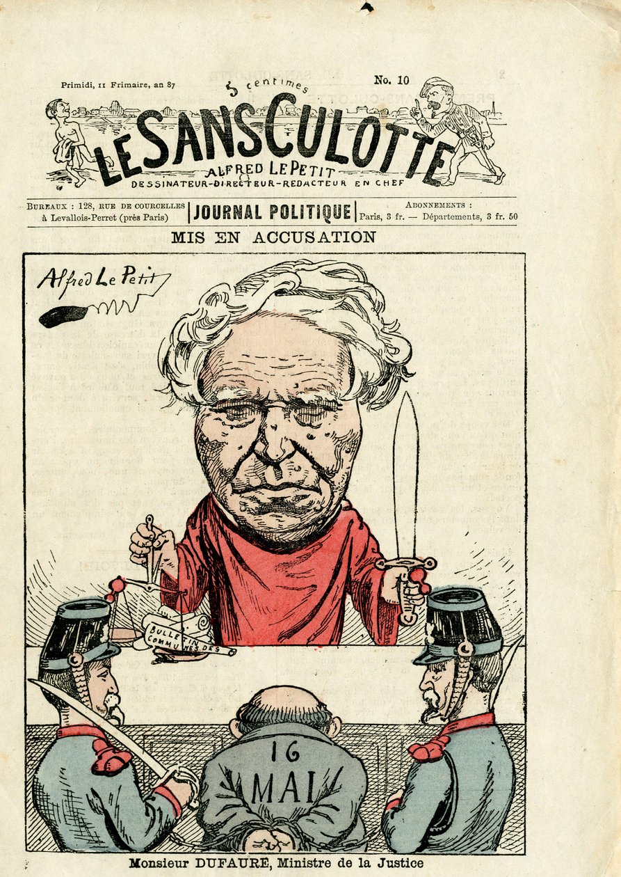 “Le Sans-Panlotte”, 10 numara, Renkli Hicivli Kapak by Alfred Le Petit