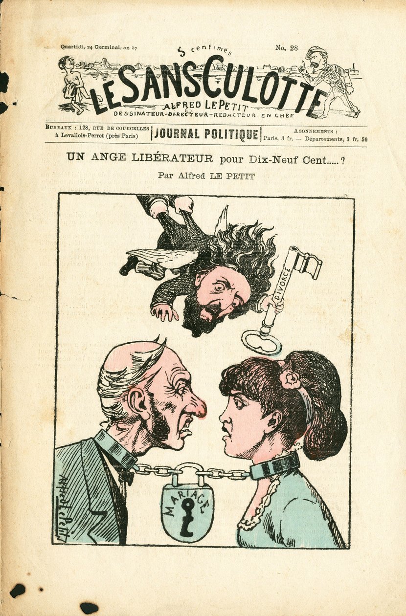 “Le Sans-Panlotte”un kapağı, 28 numara, Satirique en Couleurs by Alfred Le Petit