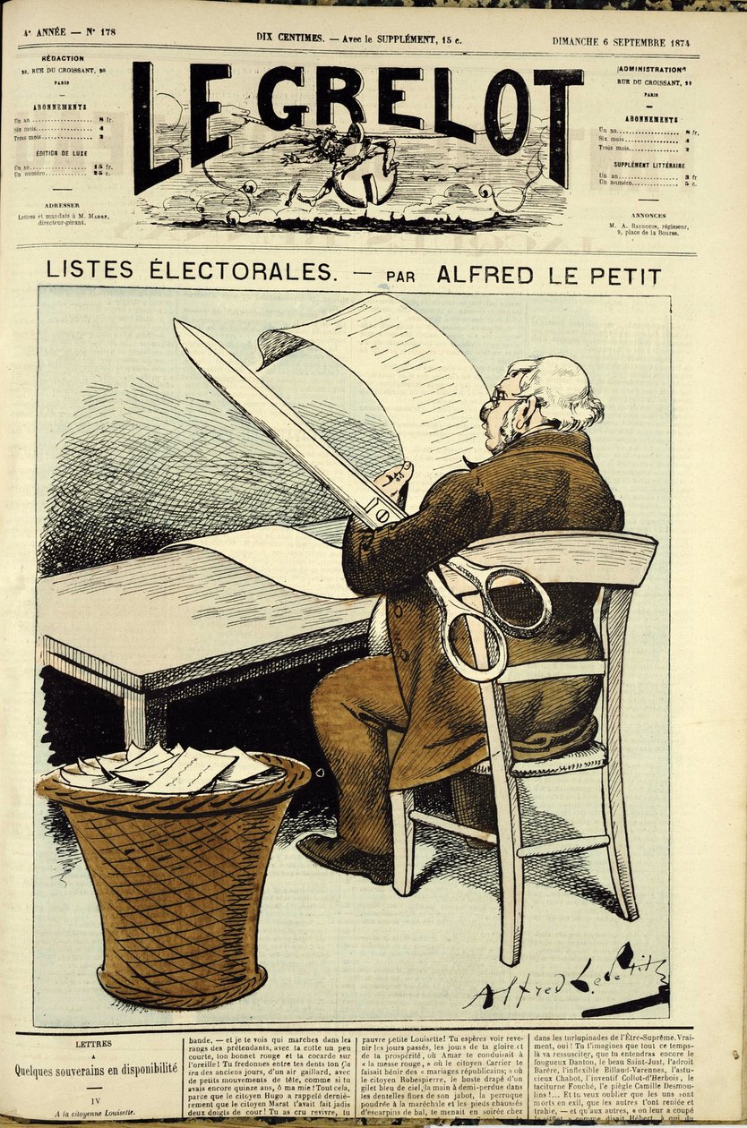 Le Grelot Kapak Resmi, No. 178 by Alfred Le Petit