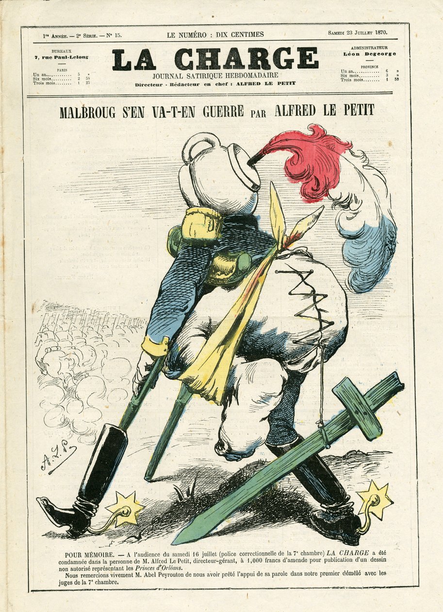 The Charge (1870), sayı 15, Renkli Hiciv by Alfred Le Petit
