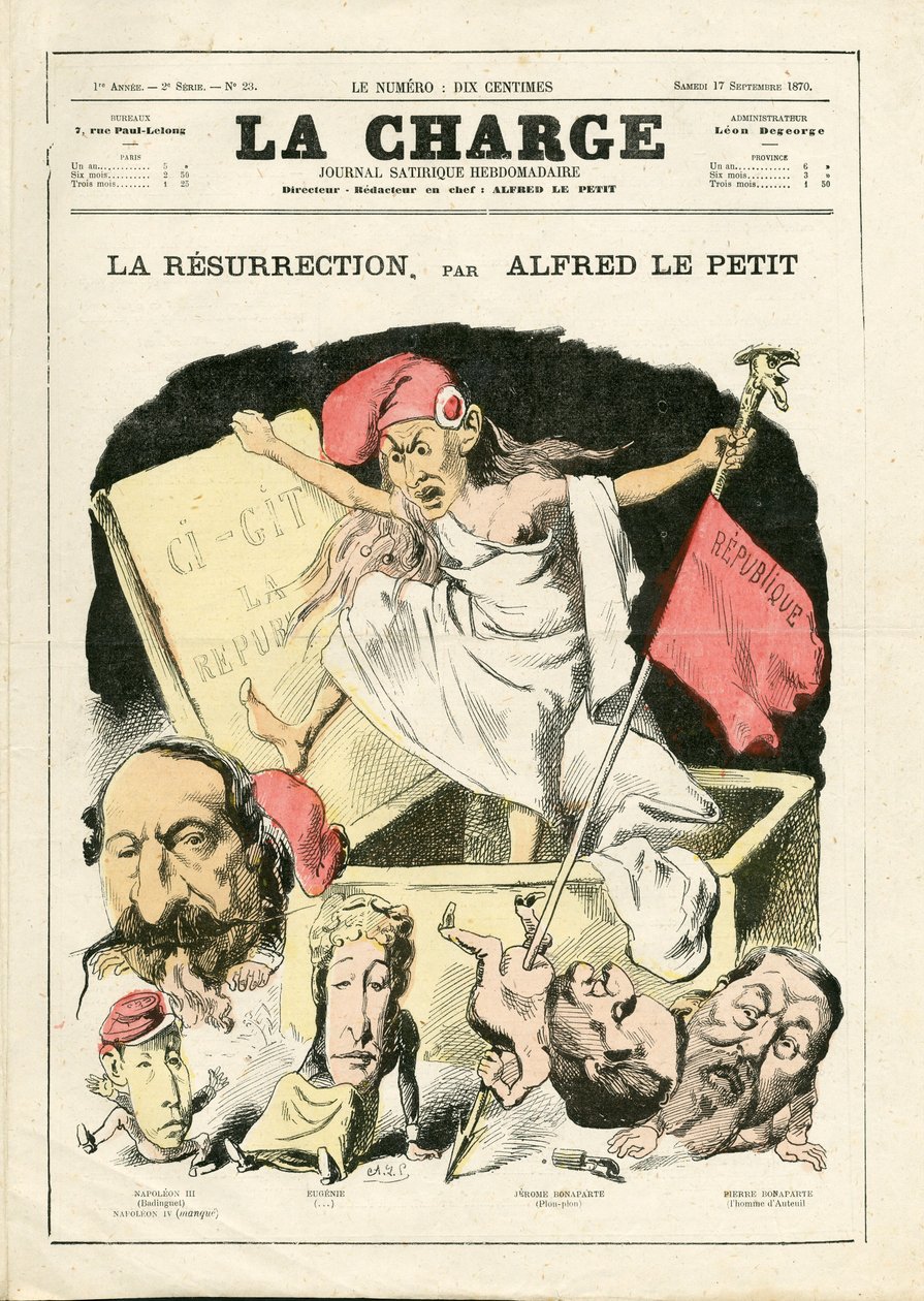 The Charge (1870), 23 numara, Renkli Hiciv by Alfred Le Petit
