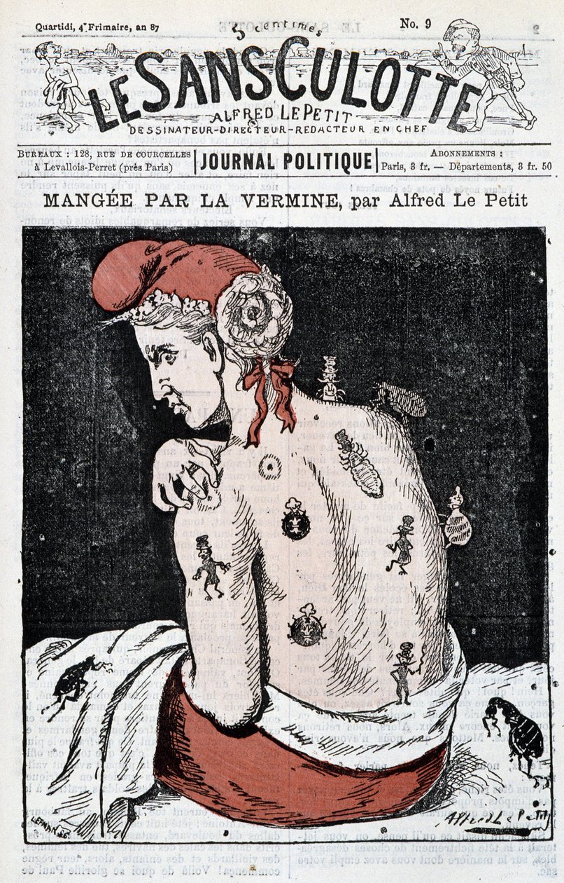 Marianne haşarat tarafından yendi - Alfred Le Petitty, “” Le Sans-Panlotte”da by Alfred Le Petit