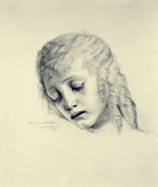Parsifal için eskiz by Alfred Moitroux