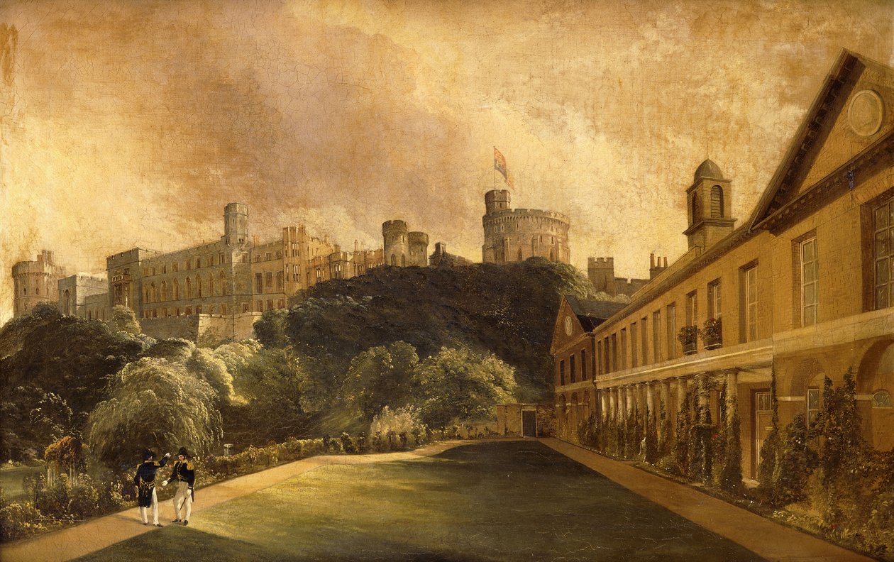 Traver's College'dan Windsor Kalesi'nden Bir Görünüm, by Alfred Montague