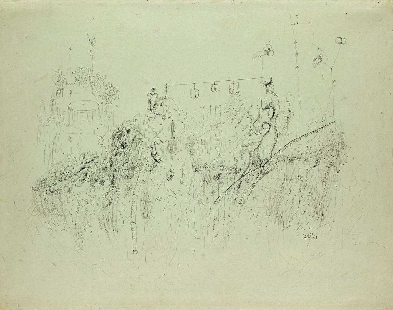 İsimsiz, c.1941-42 (Kağıt üzerine Hint mürekkebi) by Alfred Otto Wolfgang Schulze Wols
