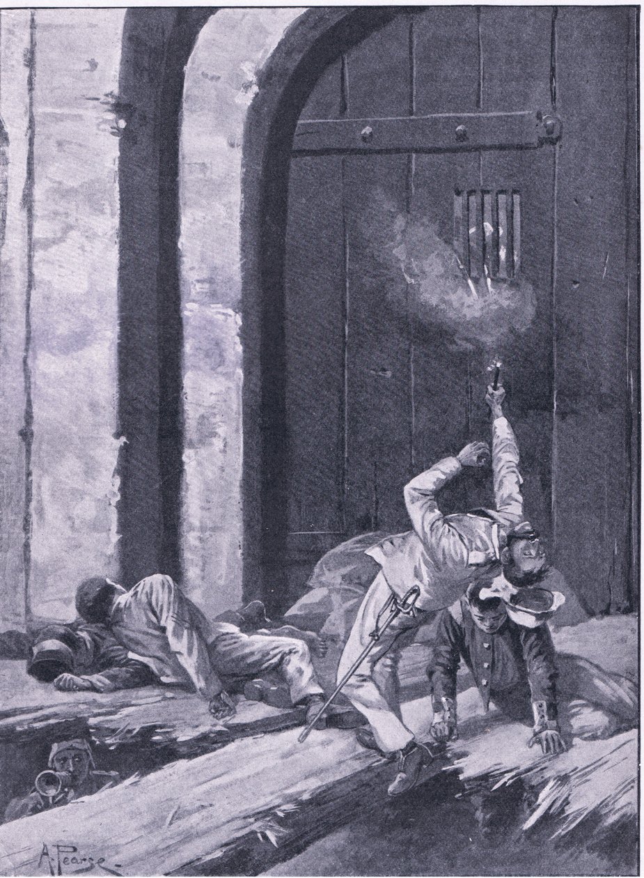 Delhi: Teğmen Salkeld, Bengal Mühendisleri Keşmir Kapısını havaya uçuruyor, İngiliz Kara ve Deniz Savaşlarından bir örnek, 1915 by Alfred Pearse