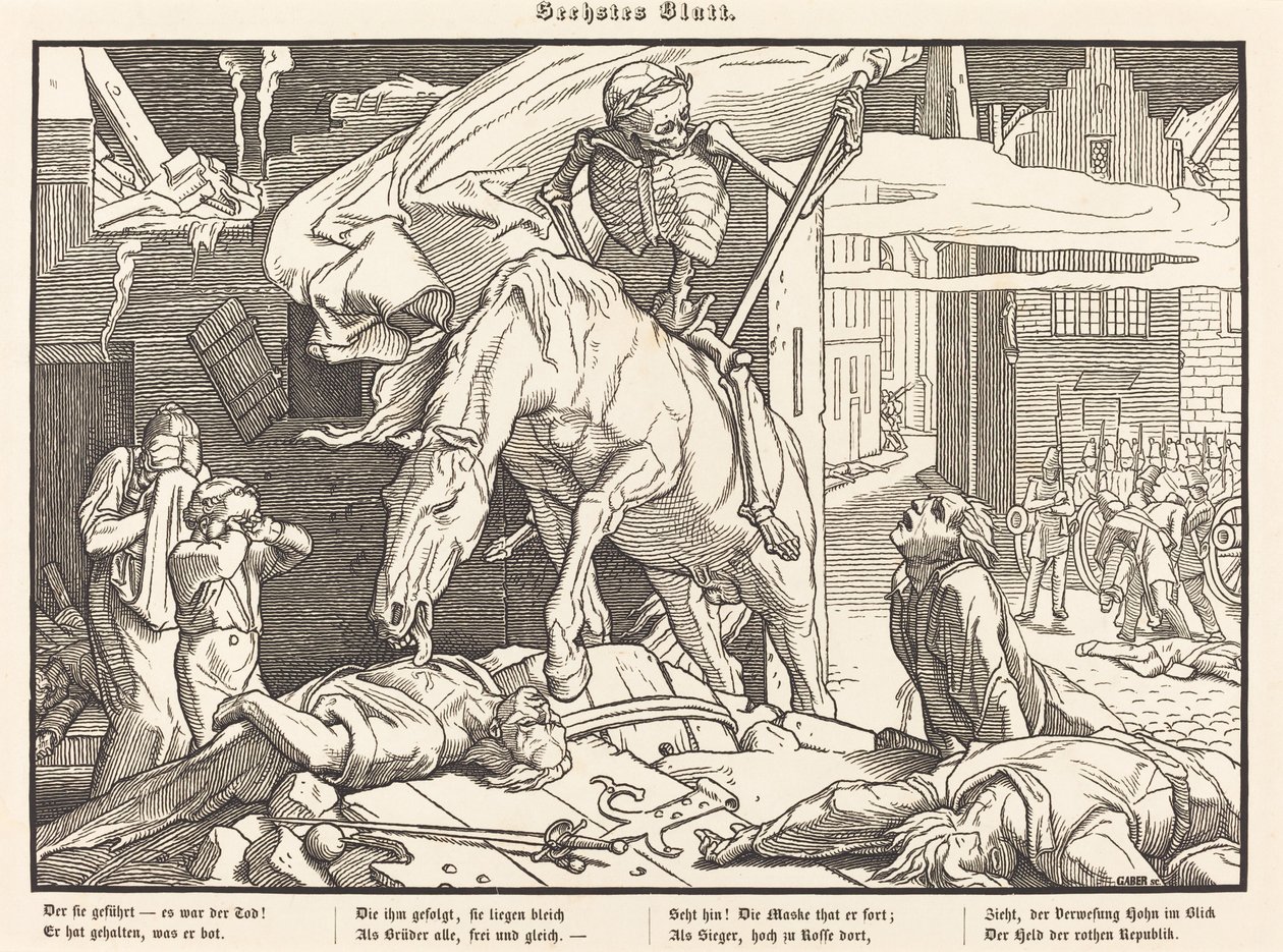 Ayrıca bir Ölüm Dansı VI by Alfred Rethel