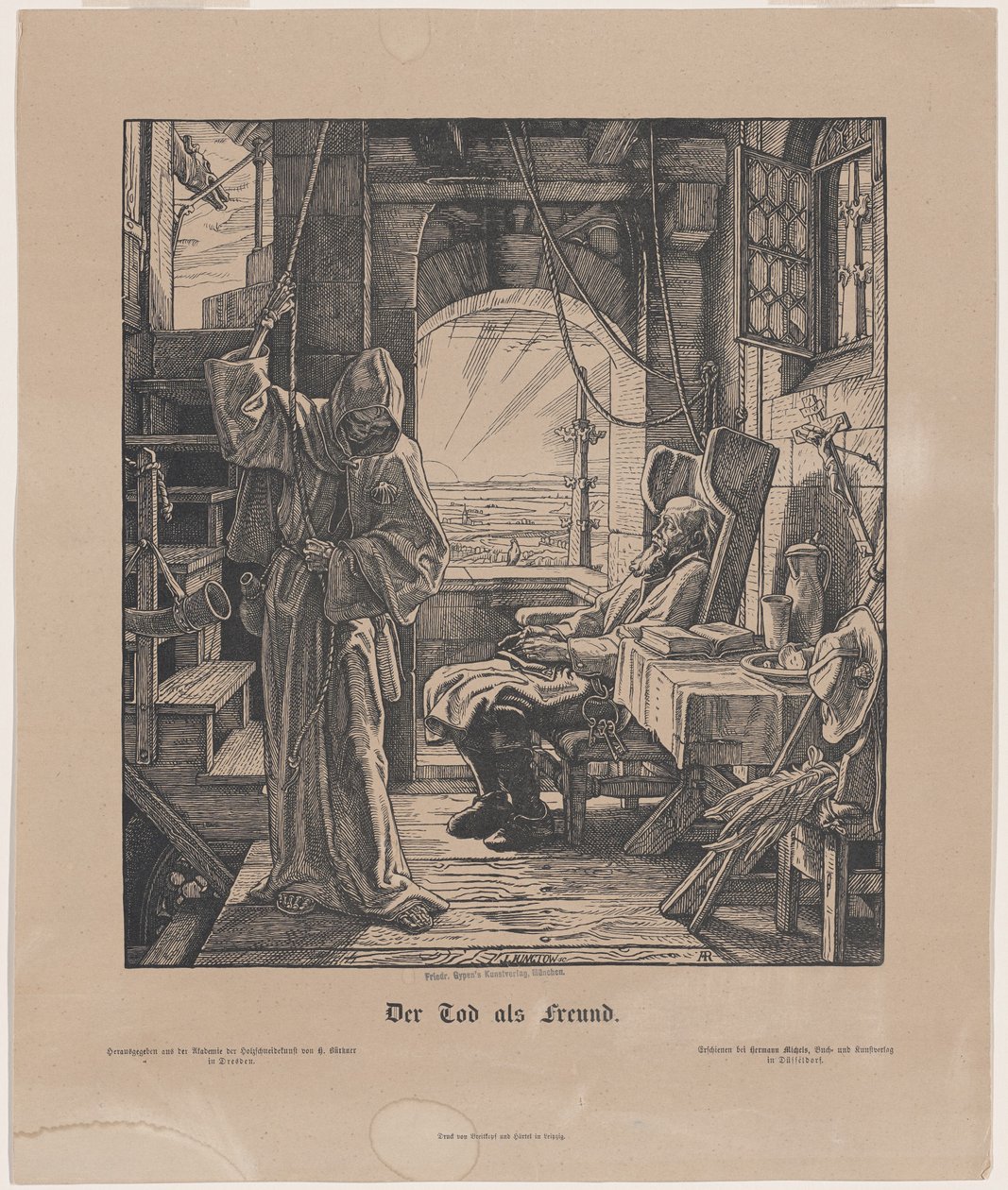 Arkadaş olarak ölüm by Alfred Rethel