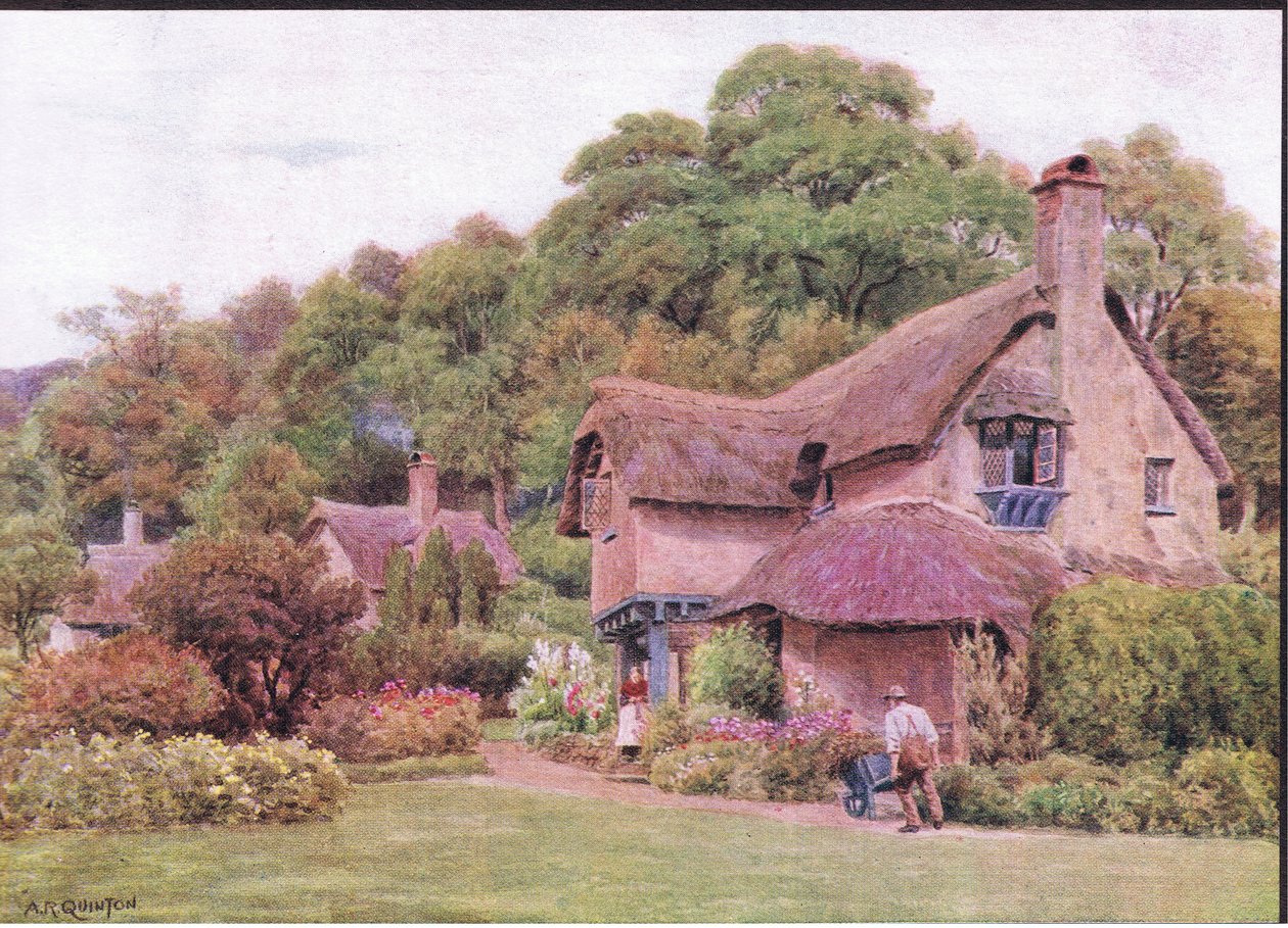 Almshouses, Selworthy Green, Somerset, Dent & Sons Limited tarafından yayınlanan The Cottages and the Village Life of Rural England