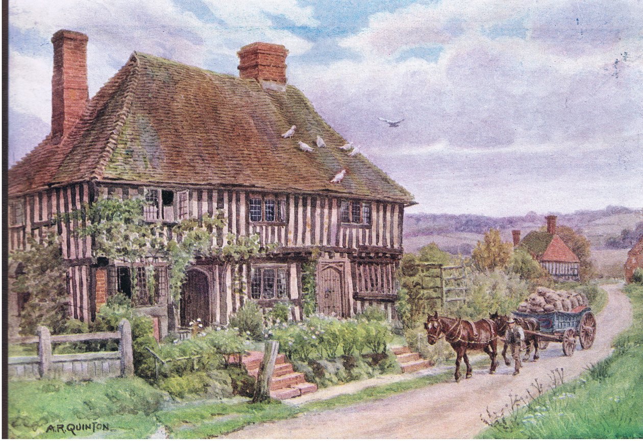 Küçük Hythe, Nr Tenterden, Kent, Dent & Sons Limited tarafından yayınlanan The Cottages and the Village Life of Rural England, 1912 by Alfred Robert Quinton