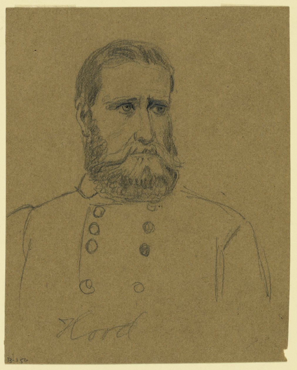Konfederasyon Generali John Bell Hood by Alfred Rudolph Waud