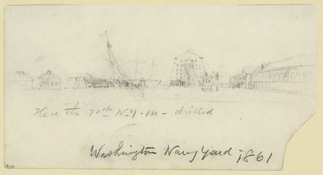 Washington Donanma Bahçesi by Alfred Rudolph Waud