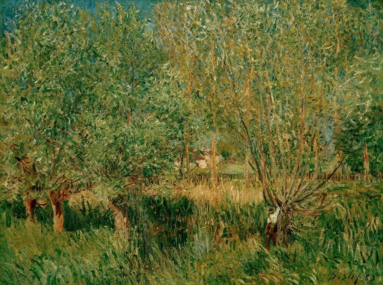 A.Sisley, Orvanne kıyısındaki otlaklar by Alfred Sisley
