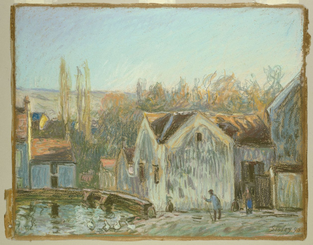 Moret-sur-Loing'in Bir Köşesi by Alfred Sisley